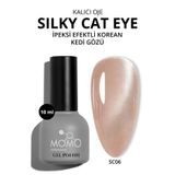 MOMO professional Korean Silky Cat Eye Gel Polish, Kedi Gözü Kalıcı Oje, SC06 Natural Pembe, 10 ml