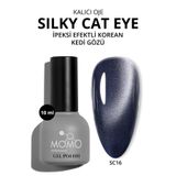 MOMO professional Korean Silky Cat Eye Gel Polish, Kedi Gözü Kalıcı Oje, SC16 Lacivert, 10 ml