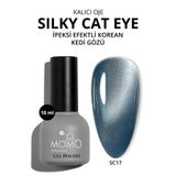MOMO professional Korean Silky Cat Eye Gel Polish, Kedi Gözü Kalıcı Oje, SC17 Mavi, 10 ml
