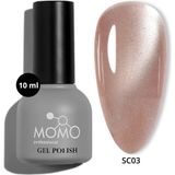 Momo Professional Korean Silky Cat Eye, Kedi Gözü Oje, SC03 Sütlü Kahve, 10 ml
