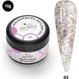 Momo Professional Nail Art No: 03 Glitter Pembe Simli 10 gr Protez Tırnak Jeli