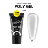 Momo Professional No: 01 Protez Tırnak Şeffaf 30 gr Poli Jel