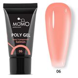 Momo Professional No: 06 Protez Tırnak Yarı Şeffaf Somon 30 gr Poli Jel