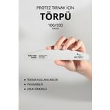 MOMO professional Protez Tırnak Kağıt Törpü, 100/100 Yarım Ay Gri Tırnak Törpüsü