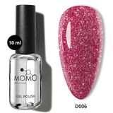 Momo Professional Reflective Flash Gel Polish D006 Çingene Pembesi 10 ml Disko Kalıcı Oje