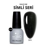 Momo Professional S016 Hafif Simli Siyah 14 ml Kalıcı Oje