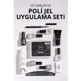 MOMO professional Üst Şablon ve Poli Jel ile Uygulama Seti, Protez Tırnak Malzemeleri