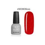 Momo S025 Simli Canlı Kırmızı 14 ml Kalıcı Oje
