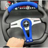 Momo Tip Spor Direksiyon Mavi Nubuk Süet Deri Detaylı 32Cm Özel Seri