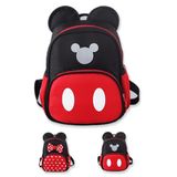 MOMODEER Sevimli Mini Sırt Çantaları, Kırmızı Karikatür Çanta, Fare Kulakları Fiyonklu Seyahat Sırt Çantası, Erkek Kırmızı-1, 10.2×8.3inch, Sırt Çantaları