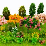 MOMOONNON 28 Adet Minyatür Peri Bahçe Ağacı Bitki Süsü, Karışık Model Ağaçlar 3-3 inç, Minyatür Dollhouse Saksıları Dekor Yosun Bonsai Mikro Manzara Kendin Yap El Sanatları Bahçe Süsü