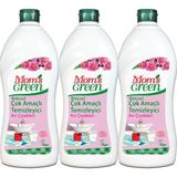 Mom's Green 3'lü Set Bitkisel Çok Amaçlı Temizleyici Kır Çiçekleri Eco (3 Adet x 750ML) - 1