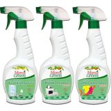 Mom's Green 3'lü Set Bitkisel Mutfak Temizleyici Portakal - Organik Sirkeli Kir ve Kireç Sökücü Limon - Bitkisel Leke Çıkarıcı Portakal - 3 Adet