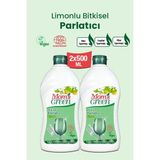 Mom's Green Bitkisel Limonlu Bulaşık Makinesi Parlatıcısı 2'li Set (2 x 500 ml) Vegan Özellikli