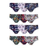 Mom's Lab 12Li Erkek Çocuk Renkli Desen Baskılı Slip Külot Iç Çamaşırı;Çok Renkli 7-8 Yaş,GDTY8697989327406
