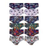 Mom's Lab 12Li Erkek Çocuk Renkli Desen Baskılı Slip Külot;Çok Renkli 5-6 Yaş