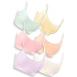 Mom's Lab 6'Lı Dondeza Ip Askılı Pedli Kız Çocuk Büstiyer Alıştırma Sütyeni Crop;Pastel Renk 11-13 Yaş