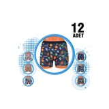 Mom's Lab Aldeza 550 Erkek Çocuk Boxer 12'Li;Çok Renkli 11-12 Yaş