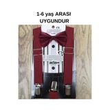 Mom's Lab Beyaz Pantolon Askı Papyon Seti 1-9 Yaş