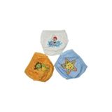 Mom's Lab Erkek Bebek Mavi Desenli Alıştırma Külot 3 Adet;Mavi-Krem-Sarı 1 Yaş