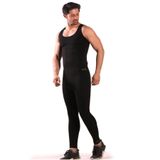 Mom's Lab Erkek Büyük Beden Yağ Yakan Zayıflatan Sauna Termal Takım Askılı Atlet Ve Tayt Takım;Siyah - Askılı Takım (Erkek) S