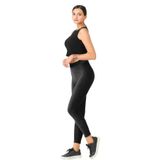 Mom's Lab Fitilli, Kadife, Yüksek Bel Tayt;Siyah L,618L