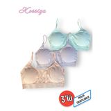 Mom's Lab Genç Kız Pedli Ip Askı Düz Ilk Sütyen 3'Lü;Pastel Renk 14-15 Yaş