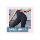 Mom's Lab Incelten Tayt, 2 Beden Incelten Beli Agraflı Extra Yüksek Bel Sıkılaştırıcı Korse Tayt;Siyah L,MG32