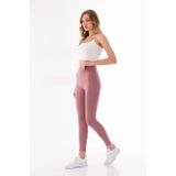 Mom's Lab Kadın Hafif Korseli Şardonlu Fitilli Toparlayıcı Kışlık Tayt;Gül M,4563258965458960000