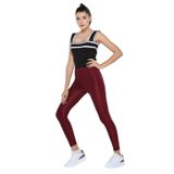 Mom's Lab Kadın Mor Parlak Korseli Disco Tayt;Mürdüm Xl