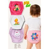 Mom's Lab Kız Bebek Çocuk Desenli Sevimli 3 Lü Alıştırma Külodu Sızdırmaz Antialerjik Çocuk Külodu 3-4 Yaş; 3-4 Yaş