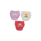 Mom's Lab Kız Bebek Tuvalet Alıştırma Külodu 3'Lü;Pembe,Mor,Beyaz 3 Yaş,S-8695680150196