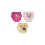 Mom's Lab Kız Çocuk Poopes 3'Lü Kombin Alıştırma Külodu;Fuşya-Pembe-Sarı 2-4 Yaş,PPS0100203083