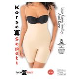 Mom's Lab Lazer Kesim Tam Boy Askılı Korse;Ten Siyah S/M