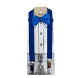 Mom's Lab Unisex Çocuk Mavi Papyon Ve Pantalon Askısı Set;Mavi Tek Ebat