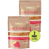 Mom's Natural Foods 2'li Çilek - Chıa Granola 280 G - 560 gr