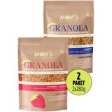 Mom's Natural Foods 2'li Granola - Çilek Chıa 280 G - Yabanmersini 280 G - 560 gr