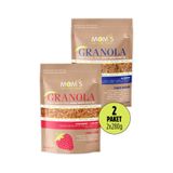 Mom's Natural Foods 2'li Granola - Çilek Chia 280 G - Yabanmersini 280 G