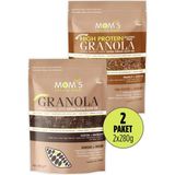 Mom's Natural Foods 2'li Granola - Kakao Fındık 280 G - Yer Fıstığı 280 G - 560 gr