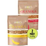 Mom's Natural Foods 2'Lİ GRANOLA - MUZ CEVİZ 280 G - ÇİLEK CHIA 280 G - 560 gr