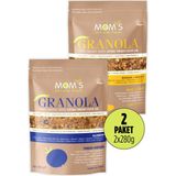 Mom's Natural Foods 2'Lİ GRANOLA - YABANMERSİNİ 280 G - MUZ CEVİZ 280 G - 560 gr