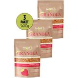 Mom's Natural Foods 3'lü Çilek-Chia Granola 840 gr Meyveli Paket Sızma Zeytinyağı ile Fırınlanmış