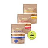Mom's Natural Foods 3'LÜ GRANOLA MUZ-CEVİZ 280 G / YABAN MERSİNİ 280 G / ÇİLEK-CHIA 280 G
