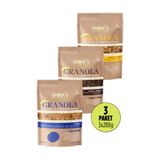 Mom's Natural Foods 3'LÜ GRANOLA MUZ-CEVİZ 280 G / YABAN MERSİNİ 280 G / KAKAO-FINDIK 280 G
