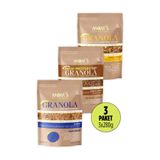 Mom's Natural Foods 3'LÜ GRANOLA MUZ-CEVİZ 280 G / YABAN MERSİNİ 280 G / YER FISTIKLI 280 G