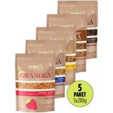 Mom's Natural Foods 5'li Mix Granola 1,4 kg Meyveli Rafine Şeker İlavesiz Sağlıklı Atıştırmalık