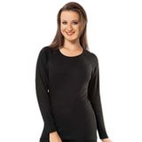 Momslab 1'li Paket Kota 2007 Termal Uzun Kol Kadın Body (Siyah/L/XL)