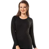 Momslab 1'li Paket Kota 2007 Termal Uzun Kol Kadın Body (Siyah/S/M)