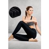 Momslab 25620-kadın Siyah Içi Peluş Kışlık Termal Tayt (SİYAH / 2XL)