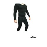 Momslab 4'lü Set Erkek Termal Set Termal Içlik Termal Tişört Termal Çorap Polar Bere (SİYAH / 3XL)
